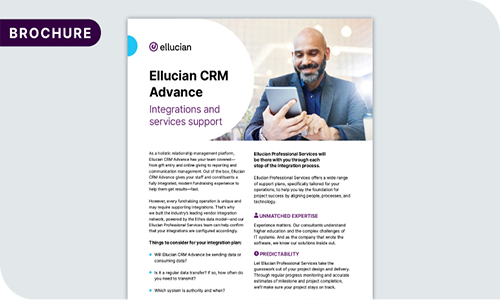 Brochure: Ellucian CRM Advance Integrations & Services Support